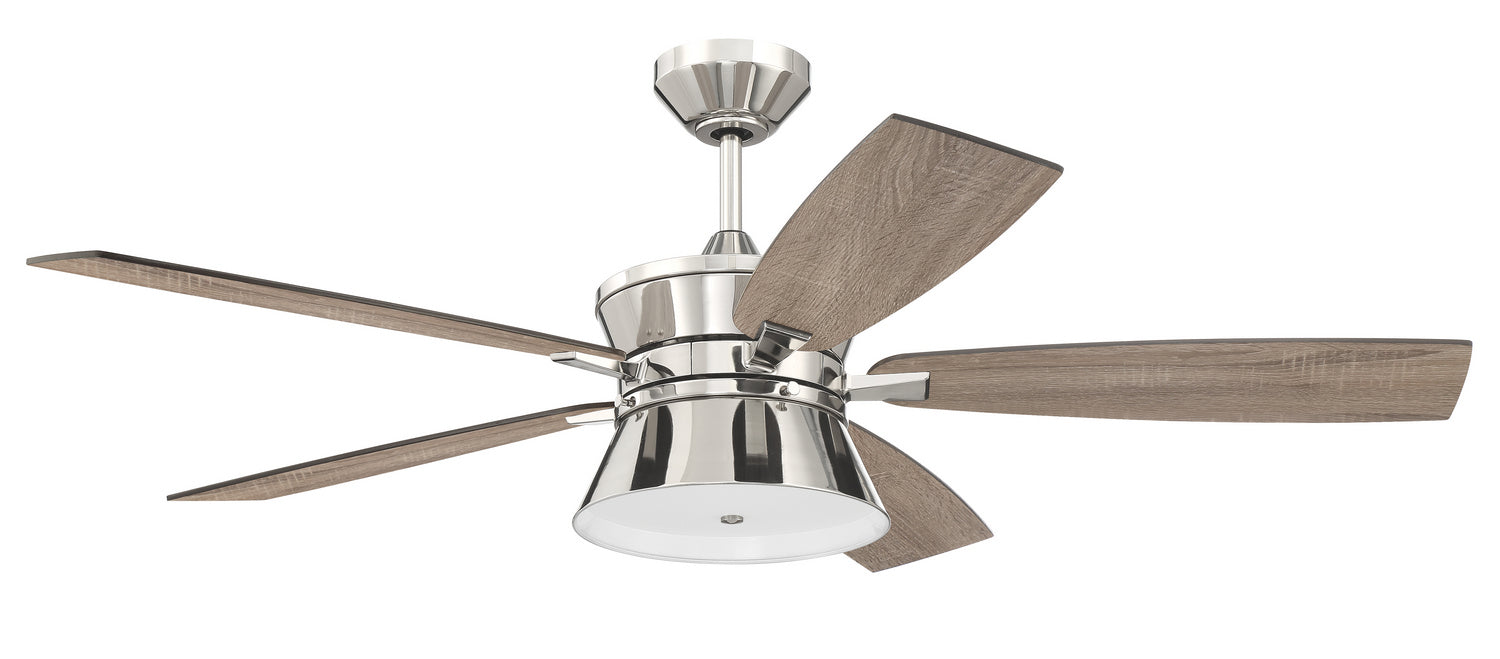 Dominick 52" Ceiling Fan in Polished Nickel