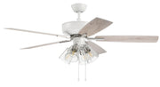 Pro Plus fan 52" Ceiling Fan in White / Polished Nickel