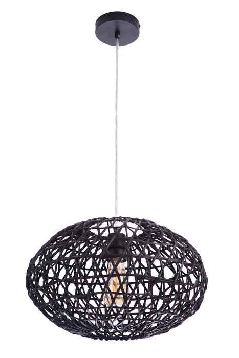 Natural Pendant One Light Pendant in Flat Black