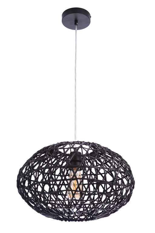 Natural Pendant One Light Pendant in Flat Black