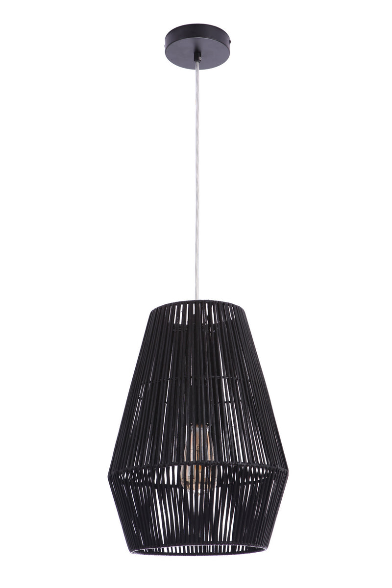 Natural Pendant One Light Pendant in Flat Black