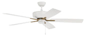 Pro Plus 52" Ceiling Fan in White/Satin Brass