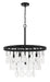 Vesi Five Light Pendant in Flat Black