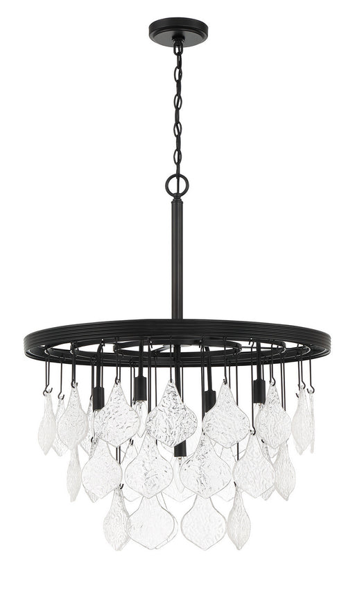 Vesi Five Light Pendant in Flat Black
