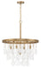 Vesi Five Light Pendant in Satin Brass