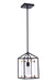 Aaron One Light Pendant in Flat Black/Satin Brass