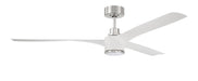 Phoebe 60" Ceiling Fan in White / Polished Nickel