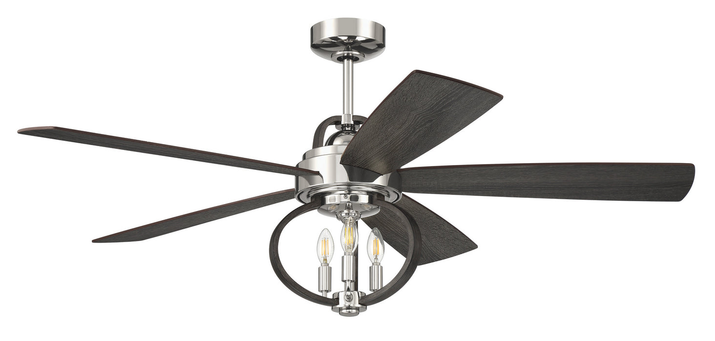 Reese 52" Ceiling Fan in Polished Nickel