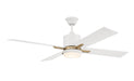 Teana 52" Ceiling Fan in White/Satin Brass