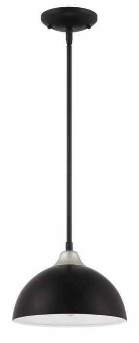 Kahn One Light Outdoor Pendant in Midnight / Satin Aluminum