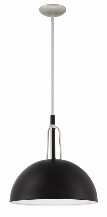 Kahn One Light Outdoor Pendant in Midnight / Satin Aluminum