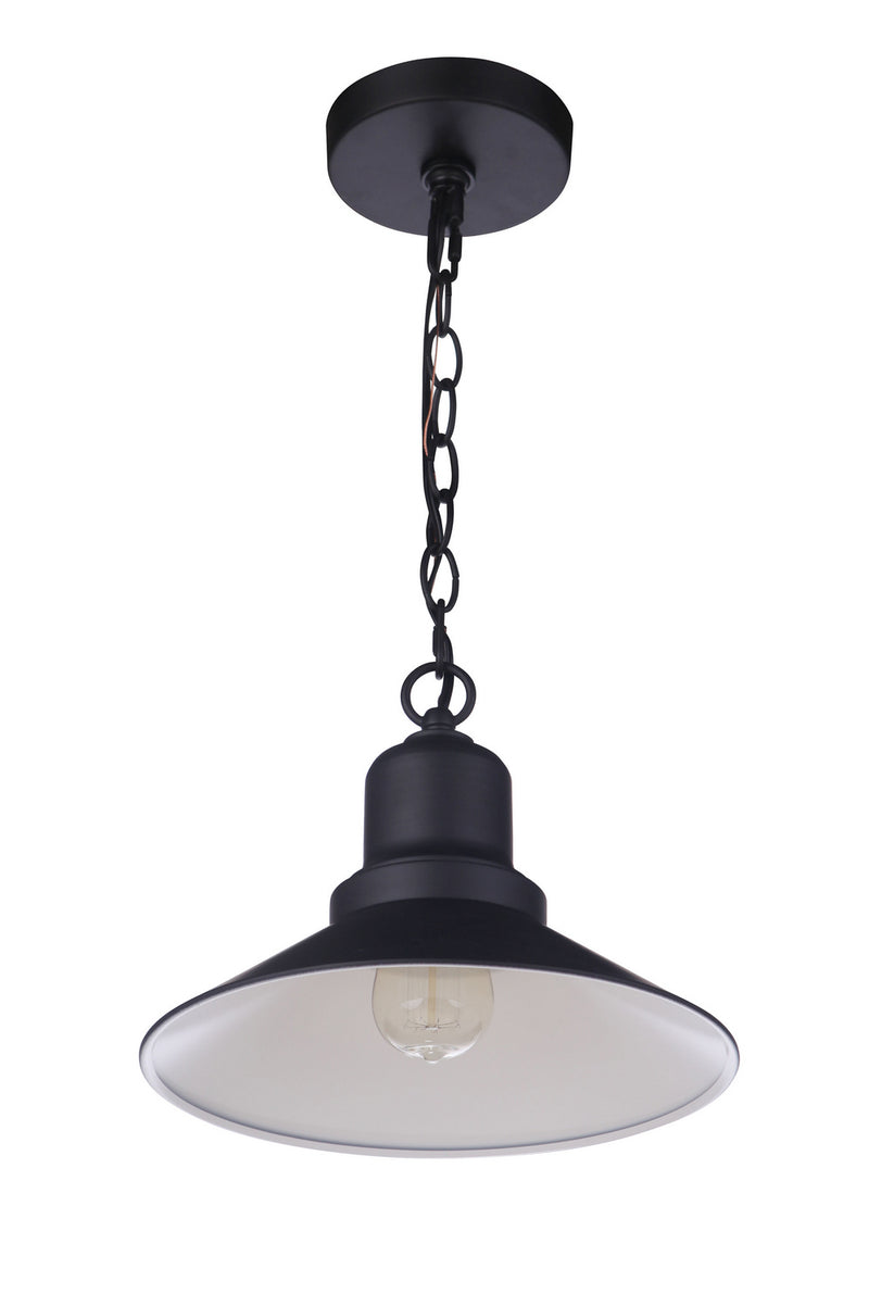 Singleton One Light Outdoor Pendant in Midnight