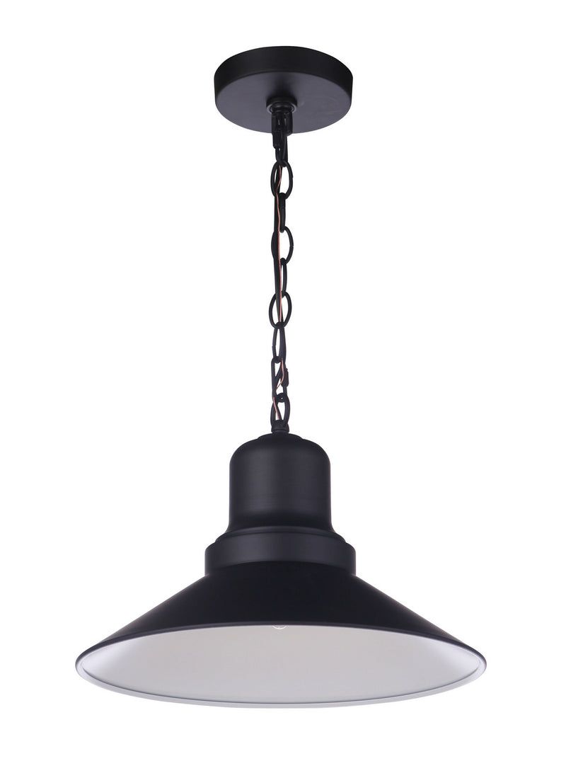 Singleton One Light Outdoor Pendant in Midnight