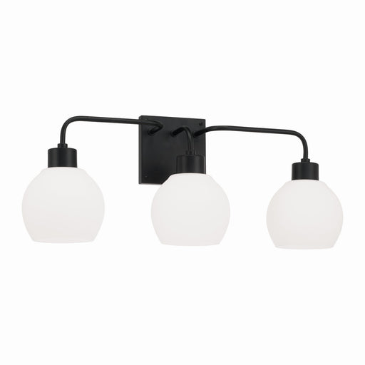 Tanner Three Light Vanity in Matte Black