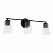 Portman Three Light Vanity in Matte Black