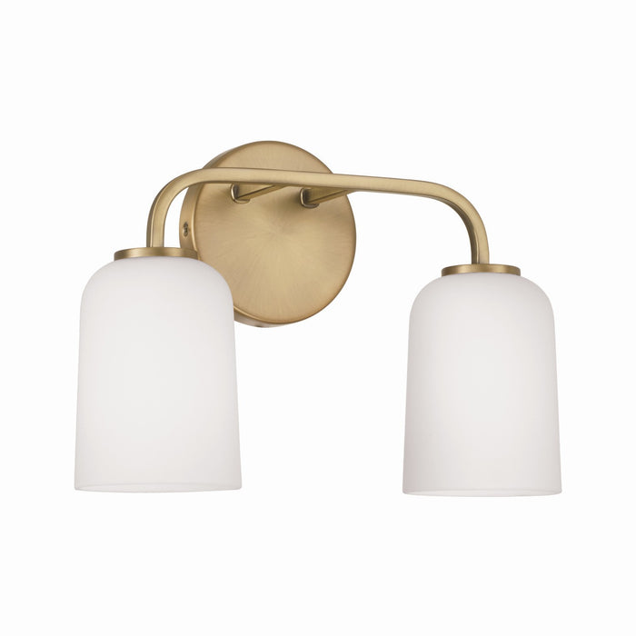 Lawson Two Light Vanity in Aged Brass