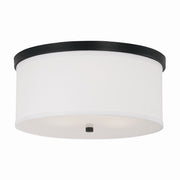 Midtown Three Light Flush Mount in Matte Black