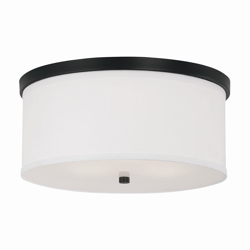 Midtown Three Light Flush Mount in Matte Black