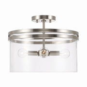 Fuller Four Light Semi-Flush Mount in Brushed Nickel
