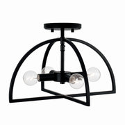 Lawson Four Light Semi-Flush Mount in Matte Black