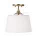 Presley One Light Semi-Flush Mount in Aged Brass