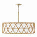 Tulum Four Light Pendant in Matte Brass