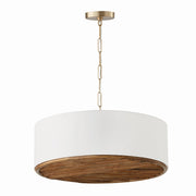 Soleil Four Light Pendant in Matte Brass
