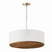 Soleil Four Light Pendant in Matte Brass