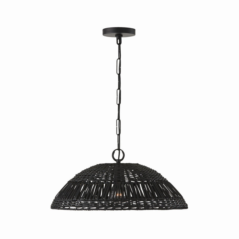 Naomi One Light Pendant in Matte Black