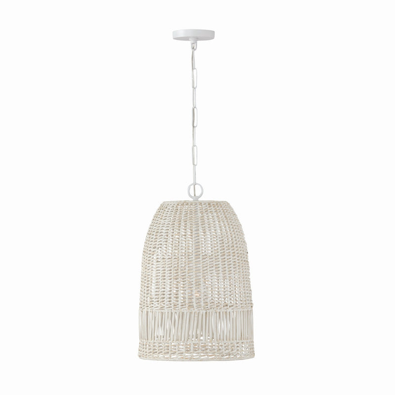 Naomi One Light Pendant in Chalk White