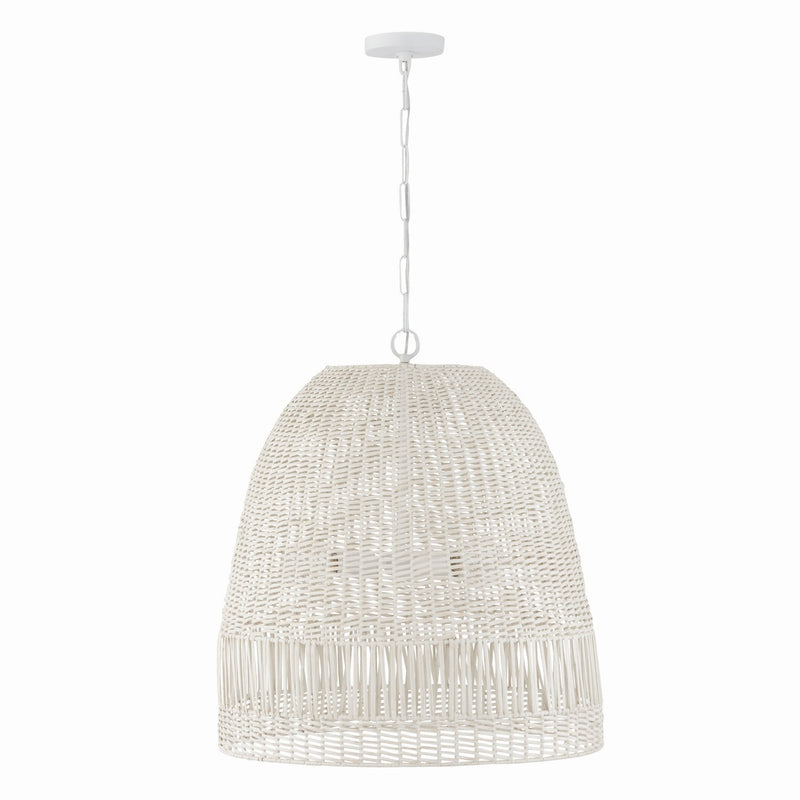 Naomi Three Light Pendant in Chalk White