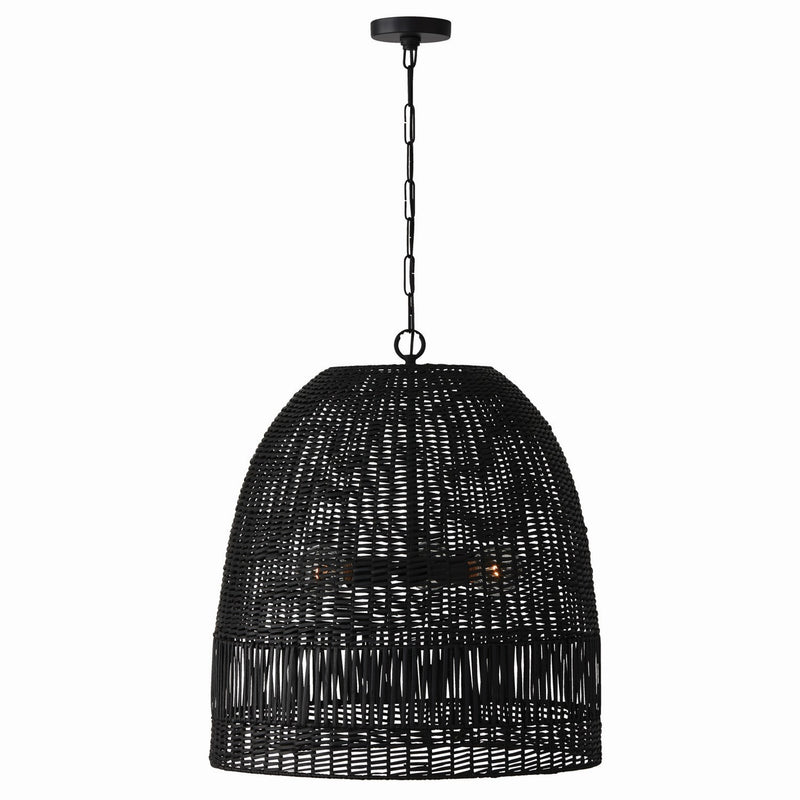 Naomi Three Light Pendant in Matte Black