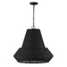 Boca Four Light Pendant in Matte Black