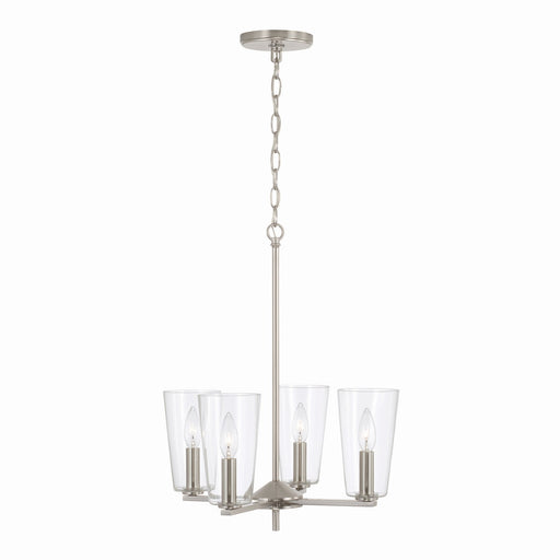Portman Four Light Pendant in Brushed Nickel