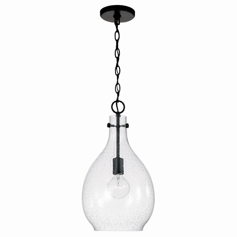 Brentwood One Light Pendant in Matte Black