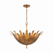 Eden Four Light Pendant in Antique Gold