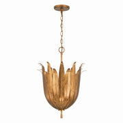 Eden Four Light Pendant in Antique Gold