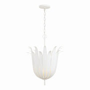 Eden Four Light Pendant in Textured White