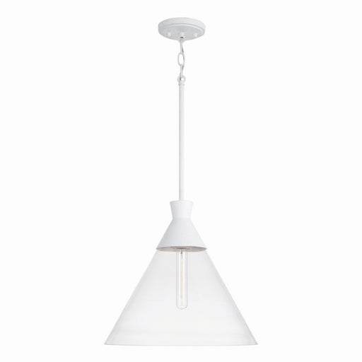 Paloma One Light Pendant in Textured White