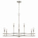 Fuller Nine Light Chandelier in Brushed Nickel