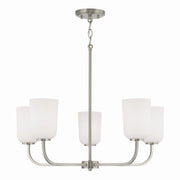 Lawson Five Light Chandelier in Brushed Nickel