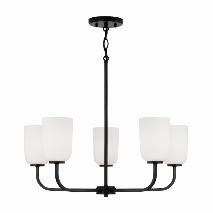 Lawson Five Light Chandelier in Matte Black