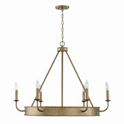 Nole Six Light Chandelier in Mystic Luster