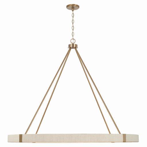 Delaney 12 Light Chandelier in Matte Brass
