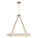 Delaney Four Light Chandelier in Matte Brass