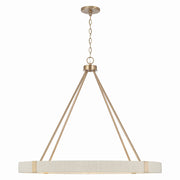 Delaney Eight Light Chandelier in Matte Brass