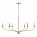 Dolan Six Light Chandelier in Matte Brass