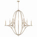 Claire 12 Light Chandelier in Brushed Champagne