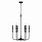 Paloma Six Light Chandelier in Textured Black