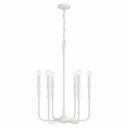Paloma Six Light Chandelier in Textured White